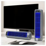 Portable Rechargeable Bladeless Tower Fan 12 Inch