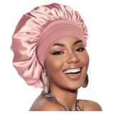 Silk Bonnet Satin Sleep Cap Double Layer Adubor