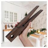Wooden Clothespin Towel Holder 12 Inches