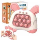 Quick Push Bubble Game Fidget Toy Light-up Pink