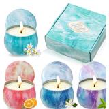 Scented Aromatherapy Soy Wax Candles 17.6oz 4 Pack