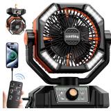 ColdSky Camping Fan LED Lantern 8 Speeds Remote