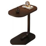 C Shaped Side Table Modern Wood Coffee End Table
