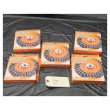 5x New Walter Knot Twisted 6' Wire Wheel Brushes
