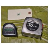 Pittsburgh 3M/10FT & Sears 30-foot Tape Measures.