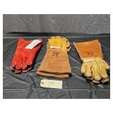 3 Pairs of Assorted Heavy-Duty Welding Gloves