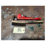 Sears 14' HD Steel Pipe Wrench & Wire Brush
