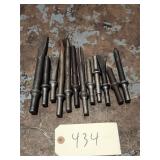 Qty 12 Assorted Brand Air Hammer Bits / Punches