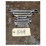 Qty 9 Assorted Brand Combination Wrenches