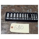 Snap On 112TMMSY 1/4Dr Semi-Deep Metric Socket Set