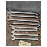 8 Piece SK Tools SAE Large Combination Wrench Set