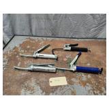 Qty 4 Assorted Brand Manual Grease Guns
