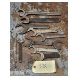 Qty 10 Asst Brand Open End Machinist Wrench