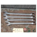 4 Piece SK Tools SAE Large Combination Wrench Set