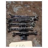 5pc Snap On Metric Double End Flare Nut Wrench Set