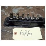 6pc Snap On 3/8 Drive Torx Bit Standard Socket Set