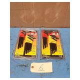 2 New Bondhus 20199 SAE & Metric Hex Wrench Set