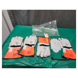 4 Kunz #1200 High-Voltage Leather Protector Gloves