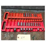 Qty 3 Partial Snap On 3/8 Drive Metric Socket Sets