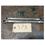 Qty 2 Snap On Metric Offset Box End Wrenches
