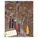 Qty 9 Adjustable Telescopic Magnetic Pick Up Tools