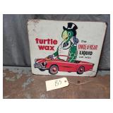 Turtle Wax 'Once a Year Liquid Car Wax' Metal Sign