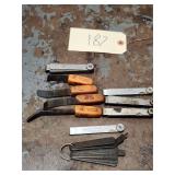 Lot of Assorted Brand Feeler Gauges Blue Point Mac