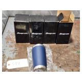 Qty 4 New Snap On Matte Blue 20oz Tumblers