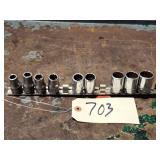 9pc Snap On 1/2' Drive Metric Shallow Socket Set