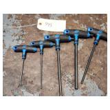 5pc Snap On Metric T-Handle Allen Wrench Set