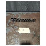 Snap On 11 Piece 1/2' Drive SAE Chrome Socket Set