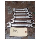 Huksy Ratcheting Flex Head Combination Wrench Set