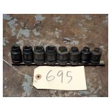 8pc Sunex 1/2' Drive Male & Female Plug Socket Set