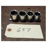 4pc Matco Tools 3/8' Drive Metric Large Socket Set