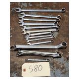 Qty 14 Assorted Snap On SAE Chrome Wrenches
