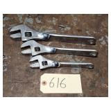 3pc Cornwell Twister Adjustable Wrench Set