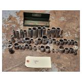 Qty 46 Assorted SK Tools Various Drive Sockets