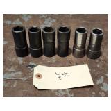Qty 6 Snap On 1/2' Dr Impact Lug Nut Flip Sockets