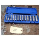 Cornwell 13pc 3/8 Dr Metric Deep Chrome Socket Set