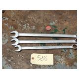 Qty 3 Pittsburgh Metric Long Combination Wrenches