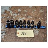 8pc Matco 3/8' Dr Metric Swivel Impact Socket Set