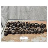 Qty 48 Assorted Brand 1' Drive Impact Sockets