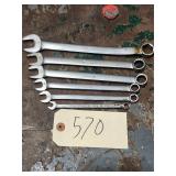 6pc Snap On Metric Combination Wrench Set 7mm-18mm
