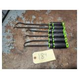 Qty 6 Assorted Mac Tools Hi-Vis Green Picks