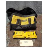 Dewalt Soft Bag w/ 2 DCB203 2AH 20V Batteries