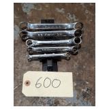 5pc Snap On SAE Short Offset Box End Wrench Set