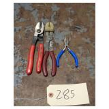 Qty 3 Assorted Blue Point Cutters / Pliers