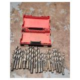 Milwaukee Case w/ 32 Assorted Sized Drill Bits