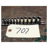 11pc Matco Silver Eagle 1/4' Dr Metric Socket Set