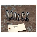 Qty 6 Snap On 3/8' Drive Flare Nut Sockets